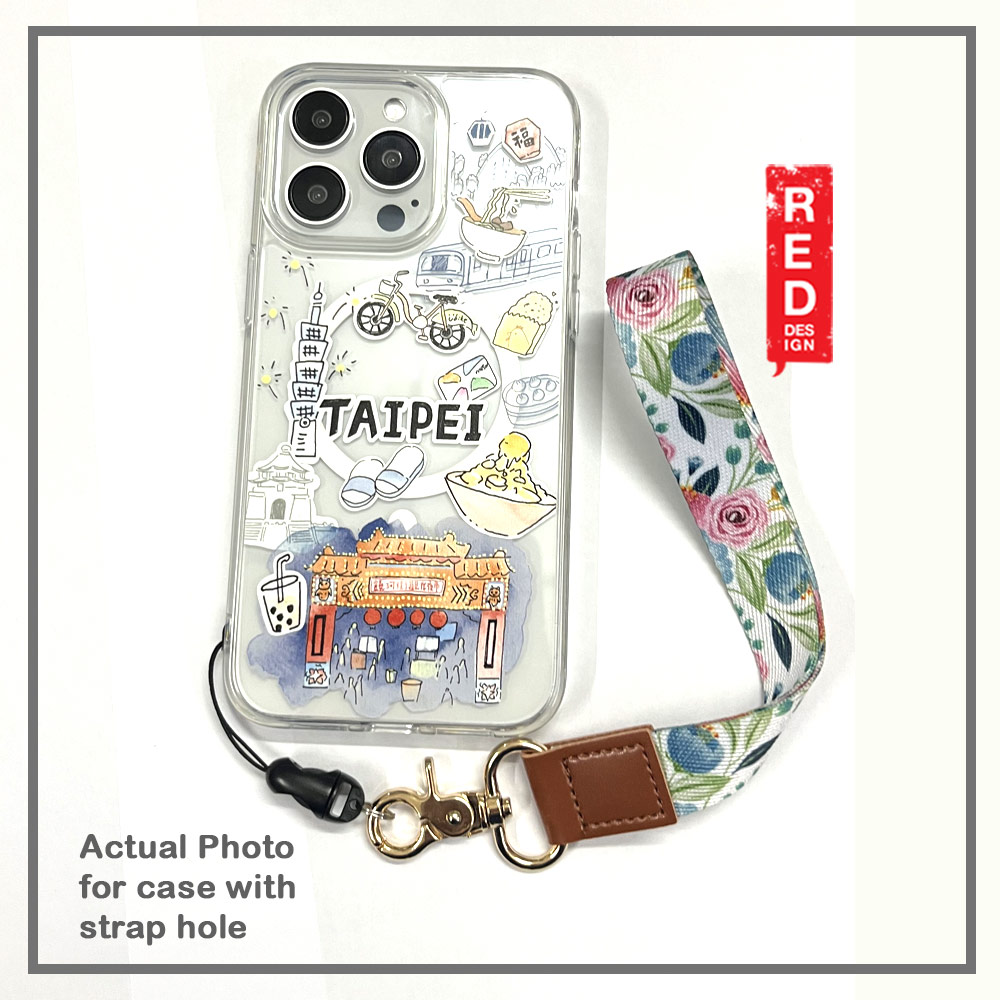 Picture of Red Design Selected Neck Lanyard and Wrist Strap Nylon Fabric with Metal Clasp for Phone Case (Pink Rose)