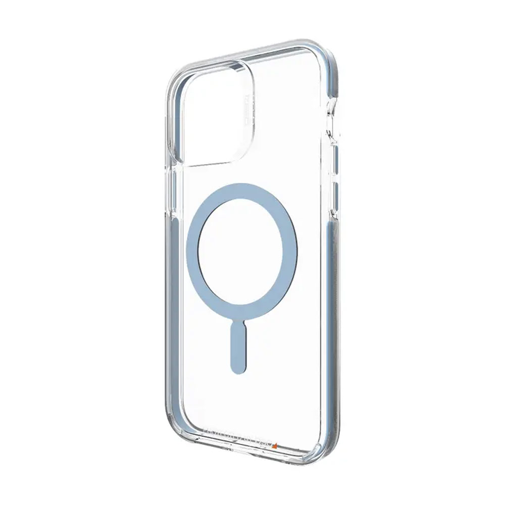 Picture of Apple iPhone 13 Pro 6.1 | Gear4 D30 Santa Cruz Snap Clear Impact Protection with MagSafe Compatibility for iPhone 13 Pro 6.1 (Light Blue)