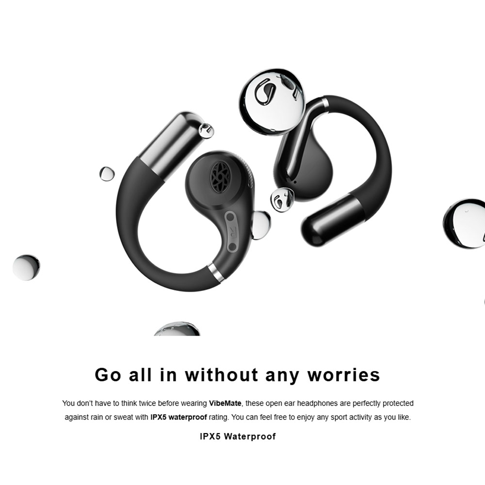 Picture of HiFuture VibeMate Premium Bluetooth 5.4 Comfort Open Ear Headphones Waterproof with ENC Noise Cancellation (Hot Pink)