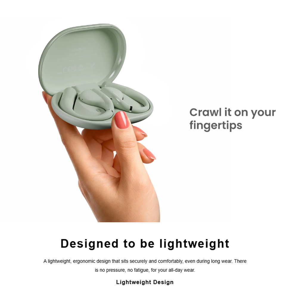 Picture of HiFuture VibeMate Premium Bluetooth 5.4 Comfort Open Ear Headphones Waterproof with ENC Noise Cancellation (Black)