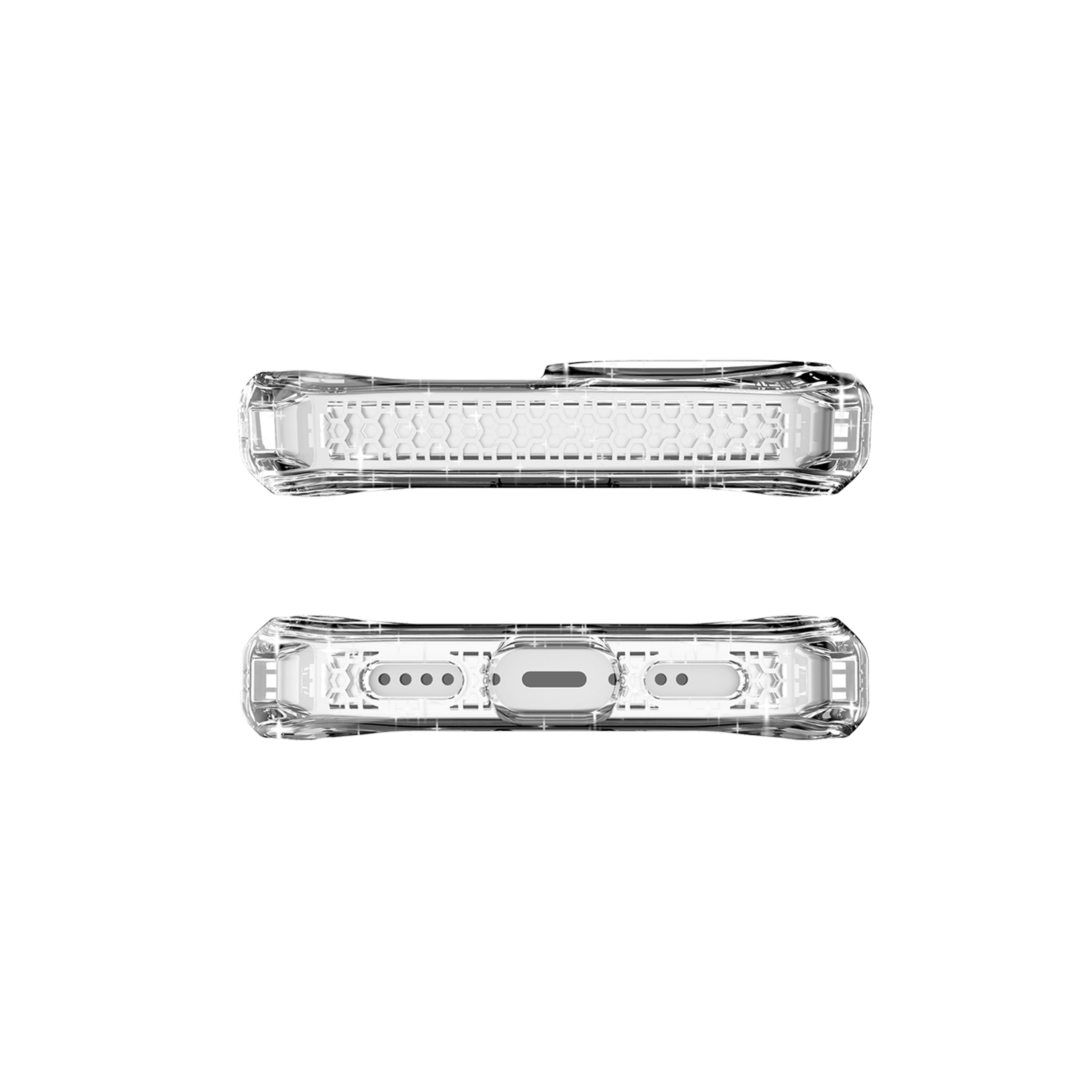 Picture of Apple iPhone 13 Pro 6.1 Case | ITSKINS Hybrid Spark Glitter ANTIMICROBIAL Certified Antishock Protection Case for iPhone 13 Pro 6.1 (Transparent)