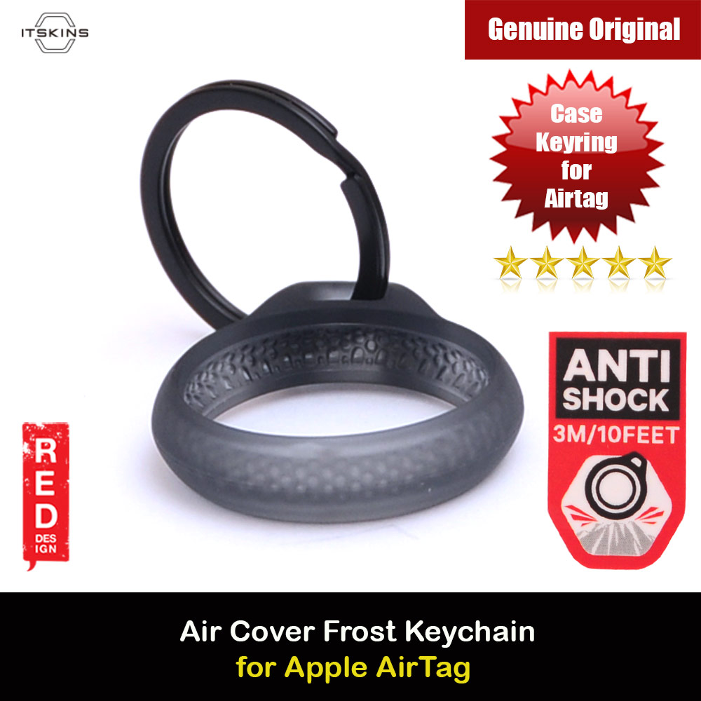Picture of ITSKINS Air Cover Drop Protective Cover Case Keyring Design with Antimicrobail Smart Polymer for Apple AirTag (Frosted Black) Apple Air Tag- Apple Air Tag Cases, Apple Air Tag Covers, iPad Cases and a wide selection of Apple Air Tag Accessories in Malaysia, Sabah, Sarawak and Singapore 