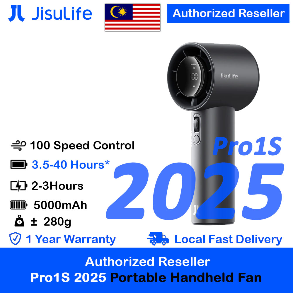 Picture of Jisulife Pro1S 2025 100 Speed Control Aluminum Body Portable Handheld Fan Kipas Jisulife (Gray) Red Design- Red Design Cases, Red Design Covers, iPad Cases and a wide selection of Red Design Accessories in Malaysia, Sabah, Sarawak and Singapore 