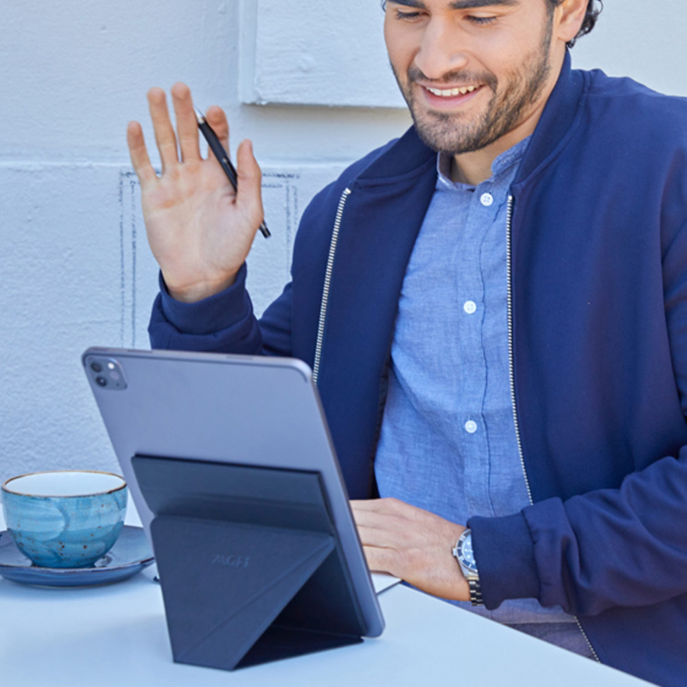 Picture of Apple iPad Air 10.9 2020 | MOFT Snap Tablet Stand Multi Angle Invisible Tablet Stand for iPad iPad Pro iPad Air Tablet (Wanderlust Blue)