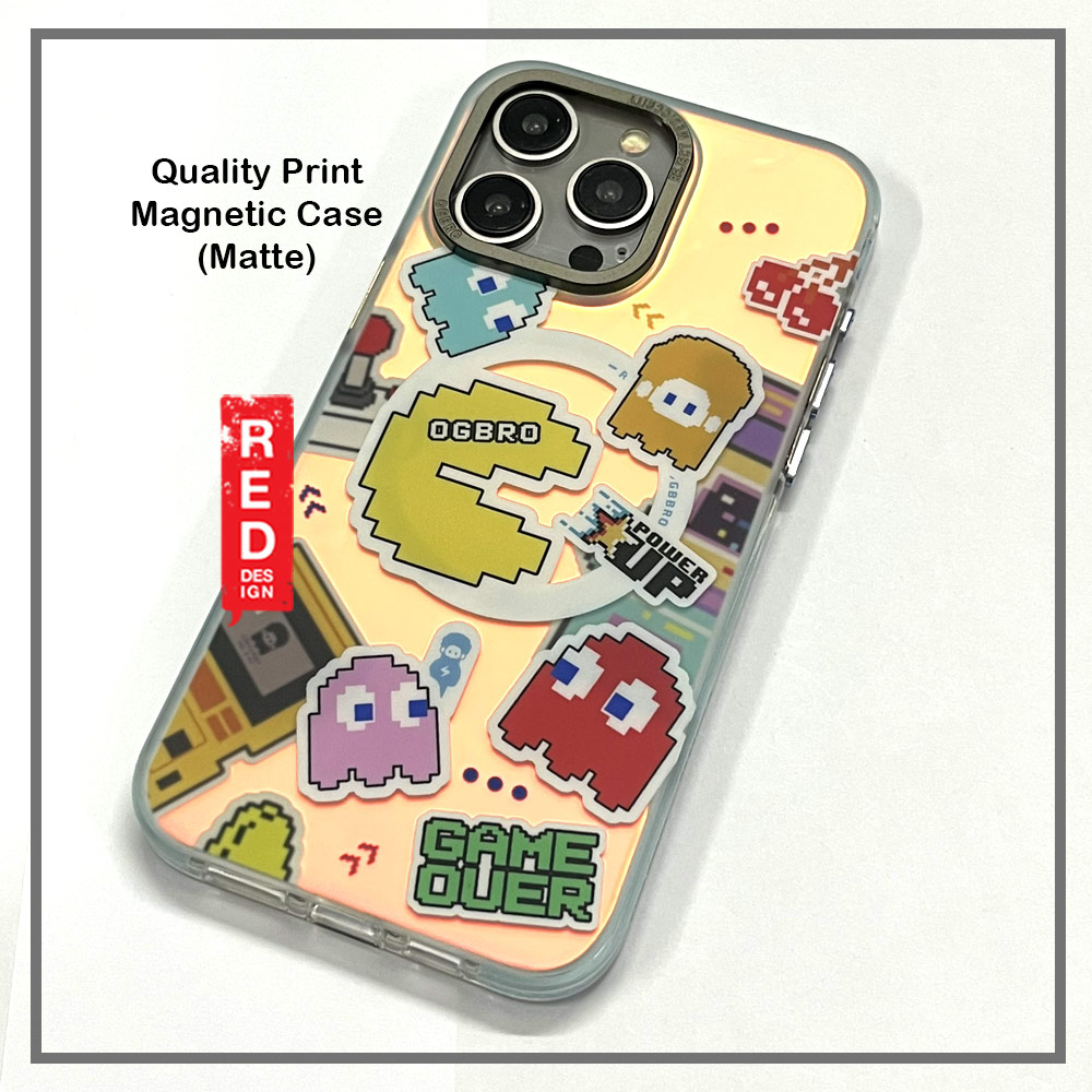 Picture of Apple iPhone 15 Pro 6.1 Case | OGBRO Creative Art Design Magnetic Drop Protection Case with Aluminum Lens Frame Protection for iPhone 15 Pro 6.1 (Gamer Game Over)