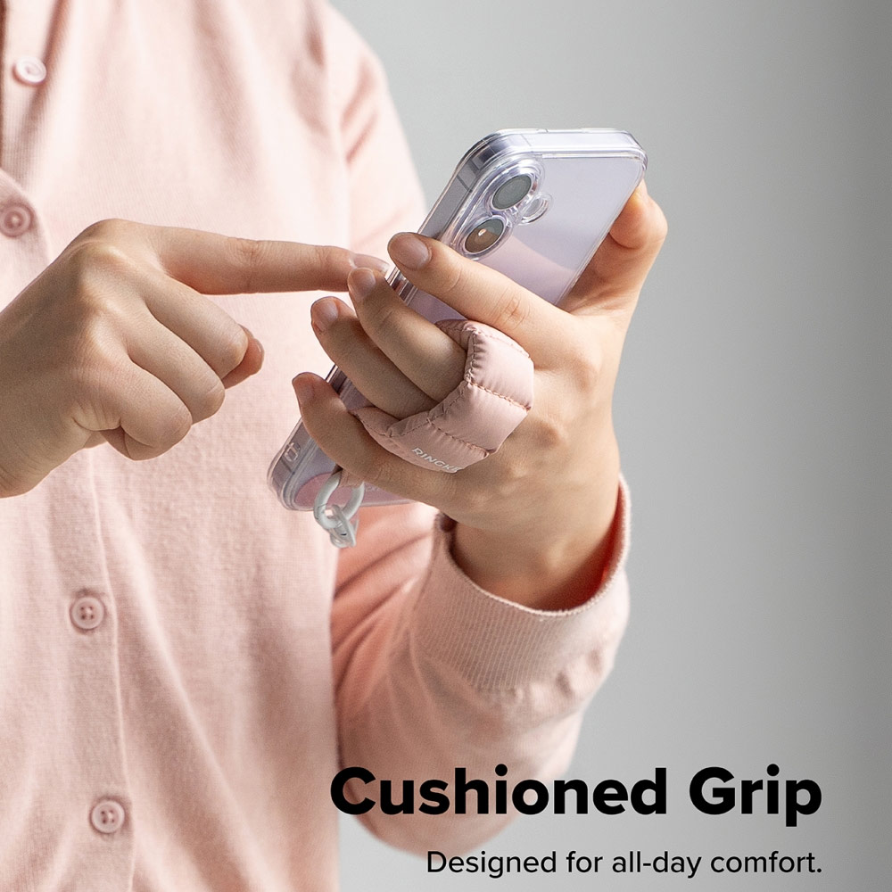 Picture of Ringke Eye Catching Holder Link & Puffer Finger Strap for Phone case (Light Blue)