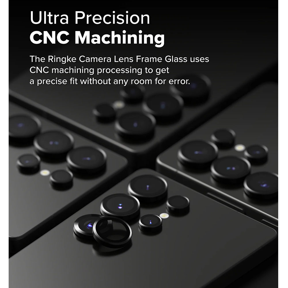 Picture of Samsung Galaxy S25 Ultra  | Ringke Camera Lens Frame Glass Protector with Easy Installation for Samsung Galaxy S25 Ultra (Black)