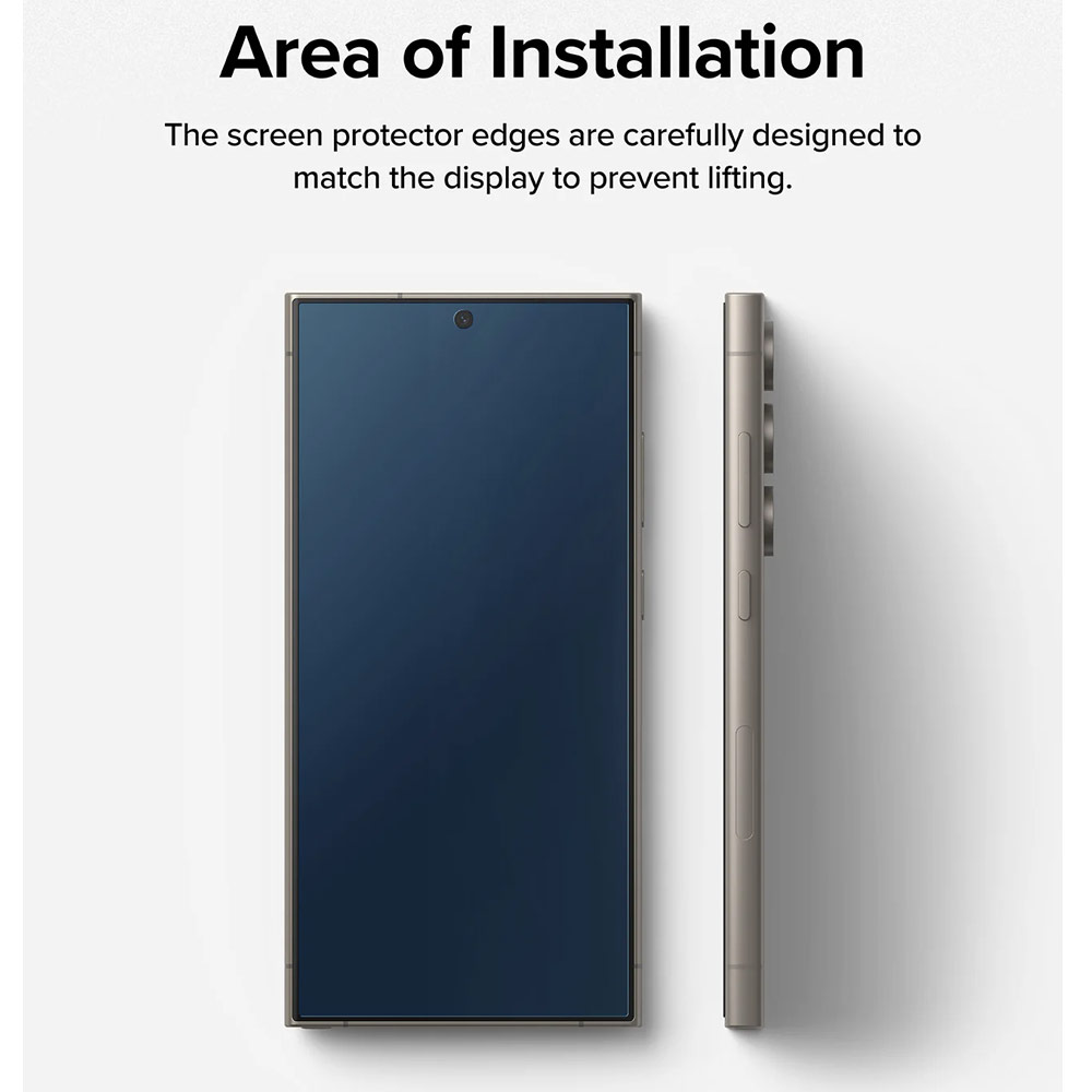 Picture of Samsung Galaxy S24 Ultra Screen Protector | Ringke Easy Slide Tempered Glass Screen Protector with Easy Installation Jig Kit for Samsung Galaxy S24 Ultra (HD Clear) 2 Pack