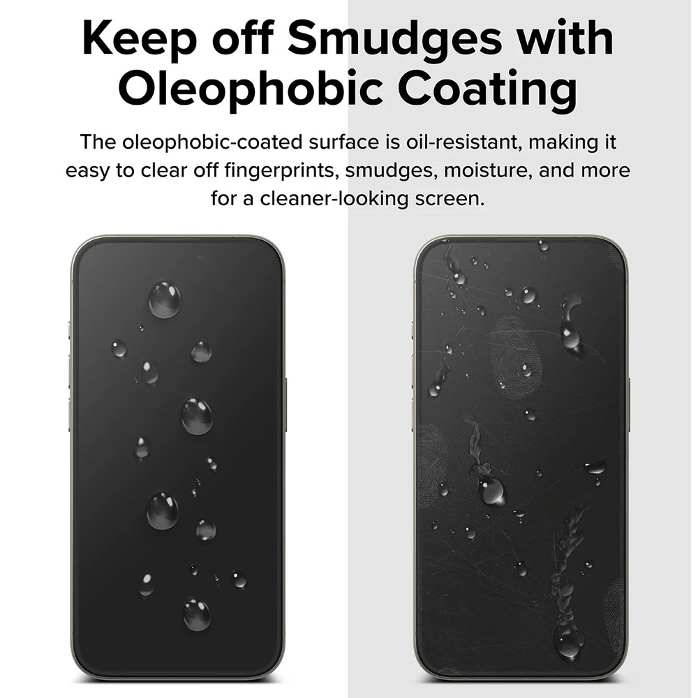 Picture of Apple iPhone 15 Pro 6.1 Screen Protector | Ringke Easy Slide Tempered Glass Screen Protector with Easy Installation Jig Kit for iPhone 15 Pro 6.1 (HD Clear) 2 Pack