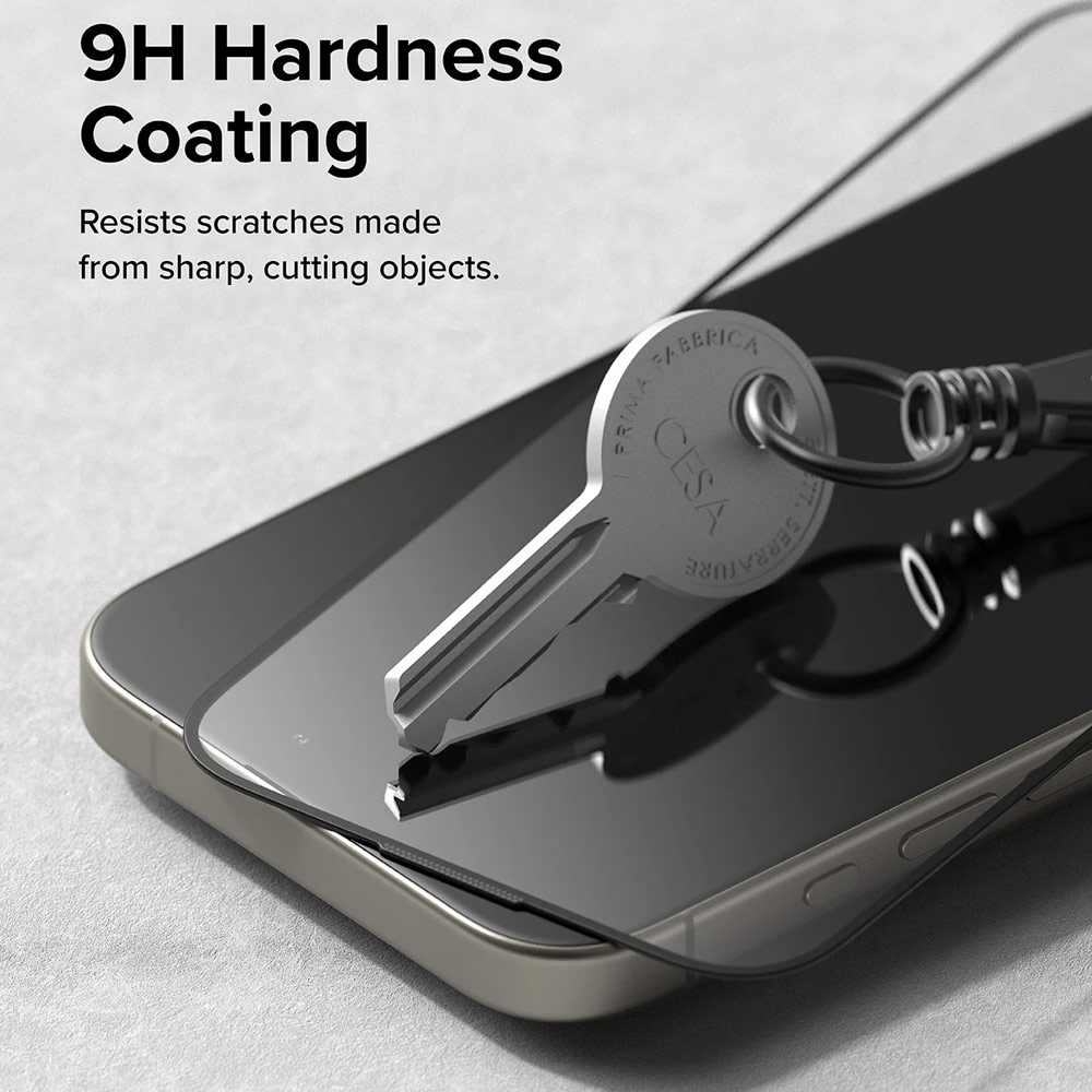 Picture of Apple iPhone 15 Pro Max 6.7 Screen Protector | Ringke Easy Slide Tempered Glass Screen Protector with Easy Installation Jig Kit for iPhone 15 Pro Max 6.7 (HD Clear) 2 Pack