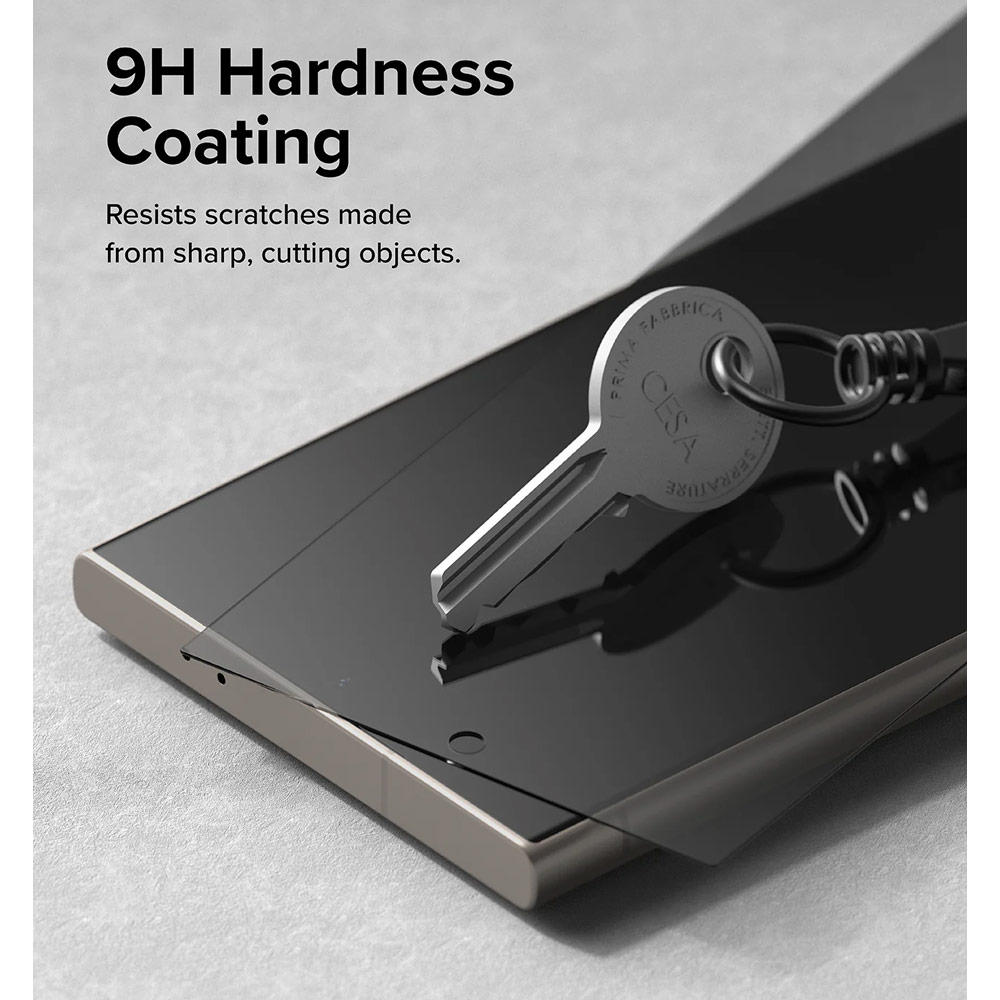 Picture of Samsung Galaxy S24 Ultra Screen Protector | Ringke Easy Slide Tempered Glass Screen Protector with Easy Installation Jig Kit for Samsung Galaxy S24 Ultra (Privacy Anti Peep) 2 Pack
