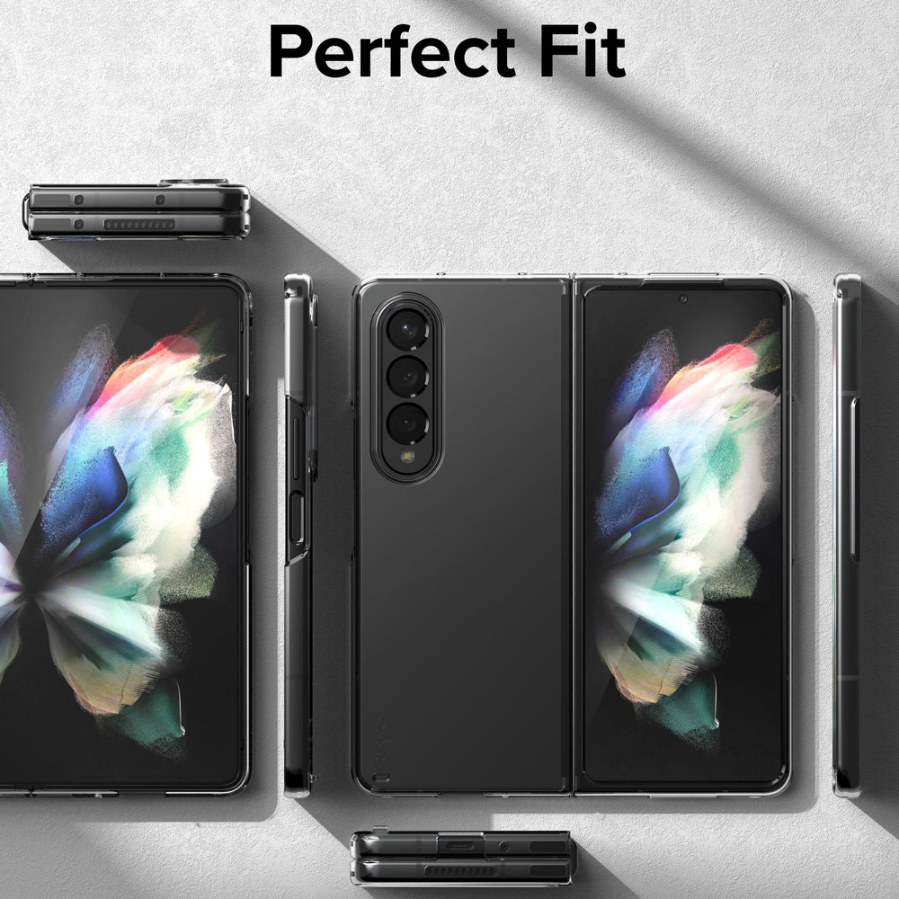 Picture of Samsung Galaxy Z Fold 4 Case | Ringke Slim Protection Anti Yellow Clear PC Hard Case for Samsung Galaxy Z Fold 4 (Black)