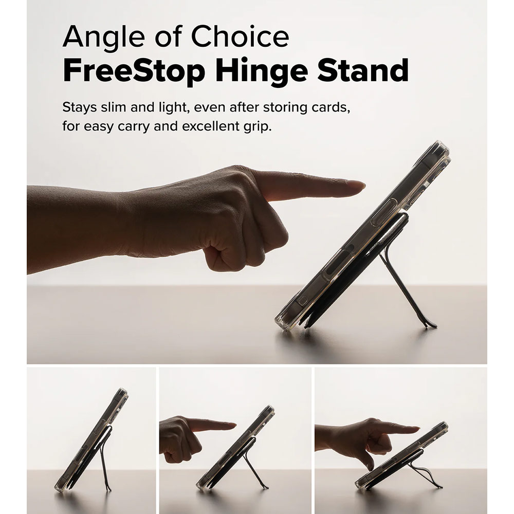 Picture of Apple iPhone 15 Pro Max 6.7  | Ringke Slide Grip PU Wallet Magnetic for iPhone 15 iPhone 16 Pro Max Card Holder Phone Stand (Dark Green)