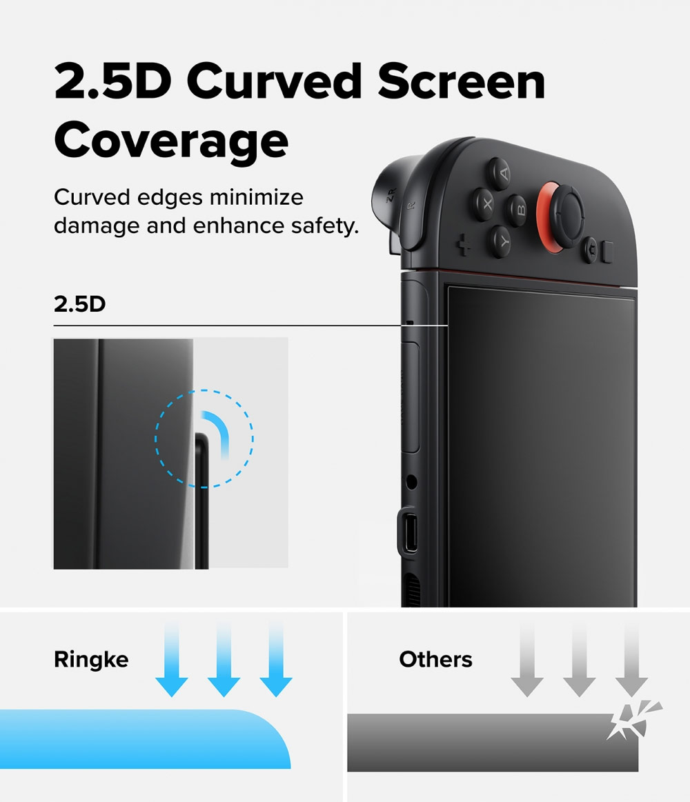 Picture of Samsung Galaxy Z Fold 7  | Ringke Easy Slide Tempered Glass Nintendo Switch 2 (2 Pack)