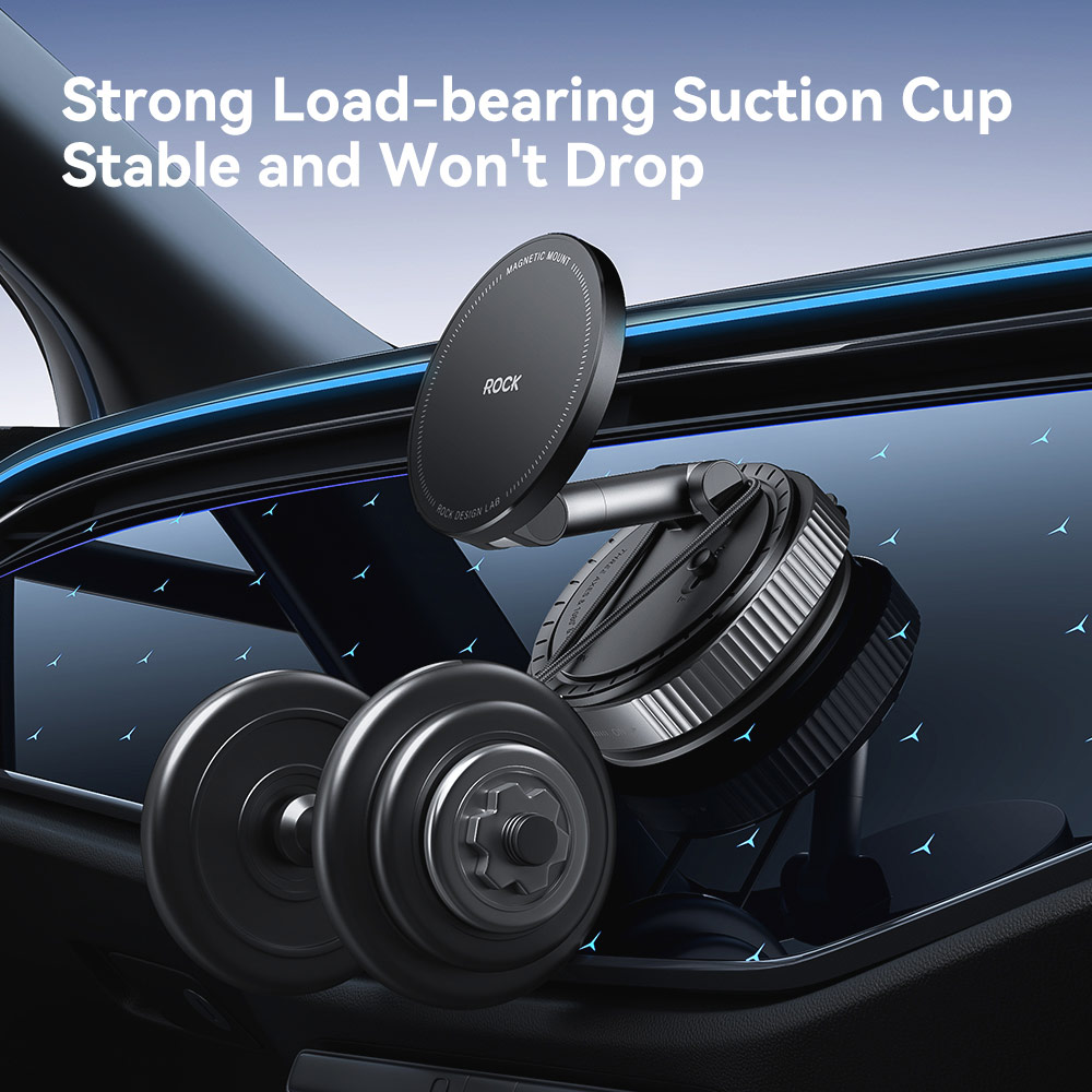 Picture of Rock Magnetic Car Holder Car Mount Phone Holder with Strong Vacuum Suction for Windscreen and Dashboard
