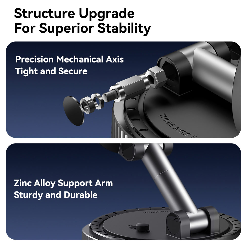 Picture of Rock Magnetic Car Holder Car Mount Phone Holder with Strong Vacuum Suction for Windscreen and Dashboard