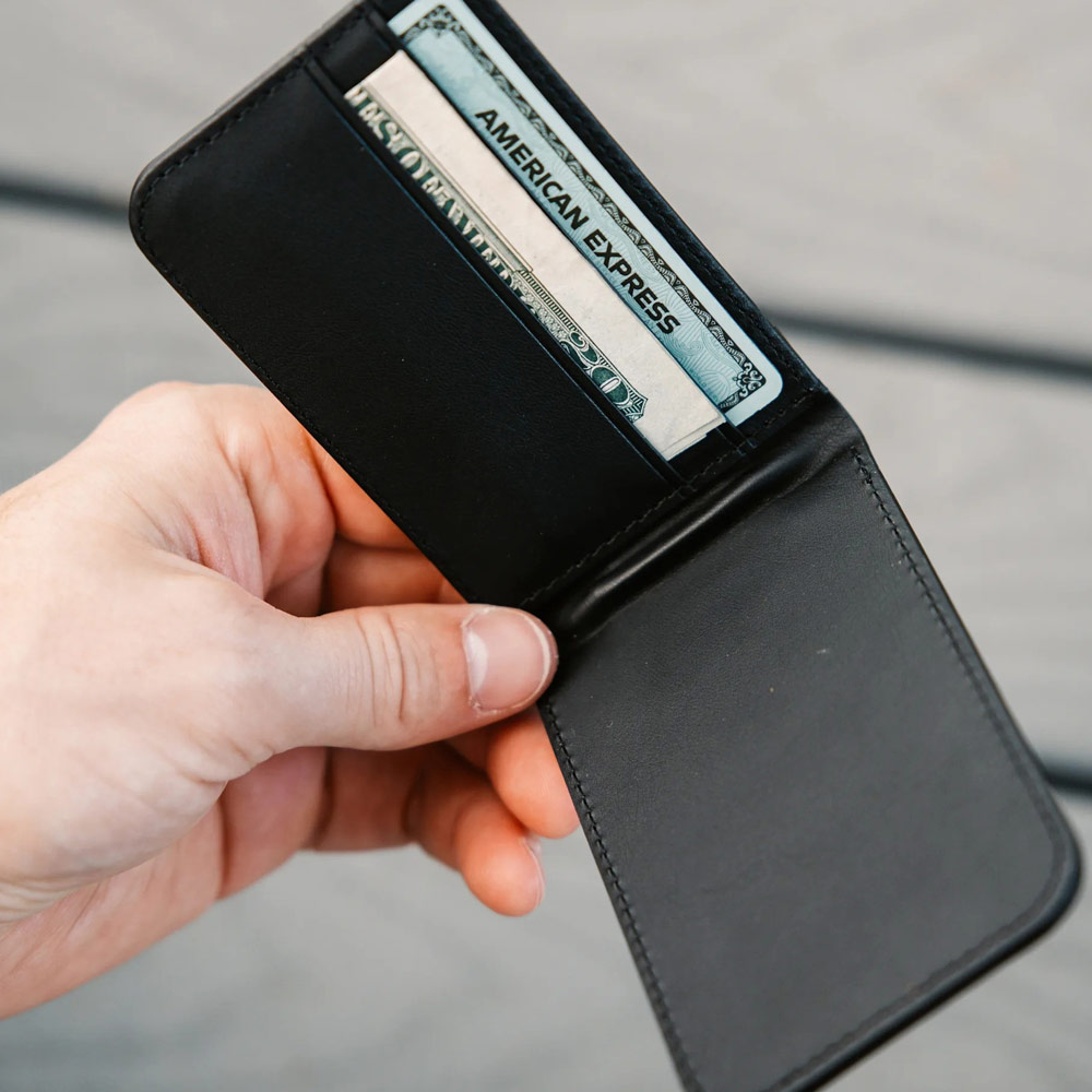 Picture of Apple iPhone 13 6.1 | UAG Metropolis Vegan Leather MagSafe Wallet and Stand Kickstand Card Holder Phone Stand (PU Leather)