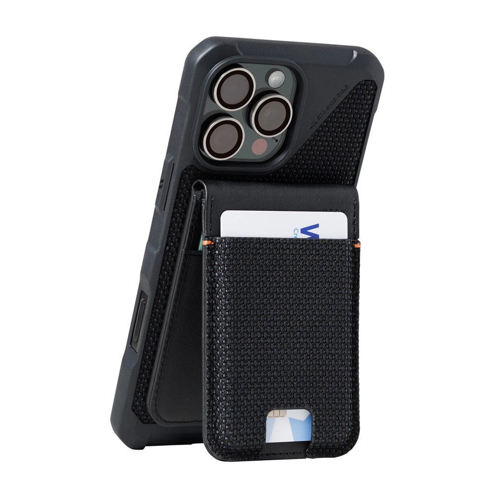 Picture of Apple iPhone 13 6.1 | UAG Metropolis Kevlar Leather MagSafe Wallet and Stand Kickstand Card Holder Phone Stand (Kevlar)