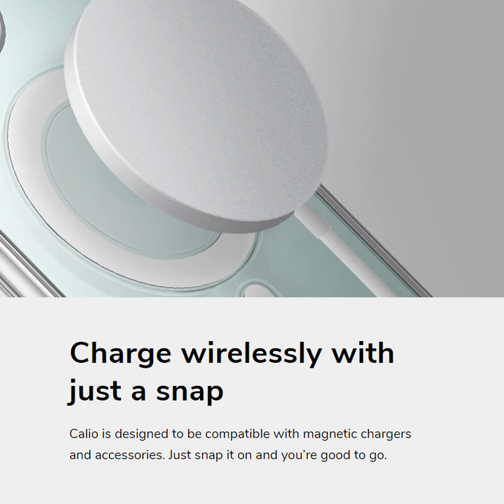 Picture of Apple iPhone 15 Pro Max 6.7 Case | Uniq Calio Aluminum Lens Frame Magnetic Drop Protection Case Casing for iPhone 15 Pro Max 6.7 (Clear)