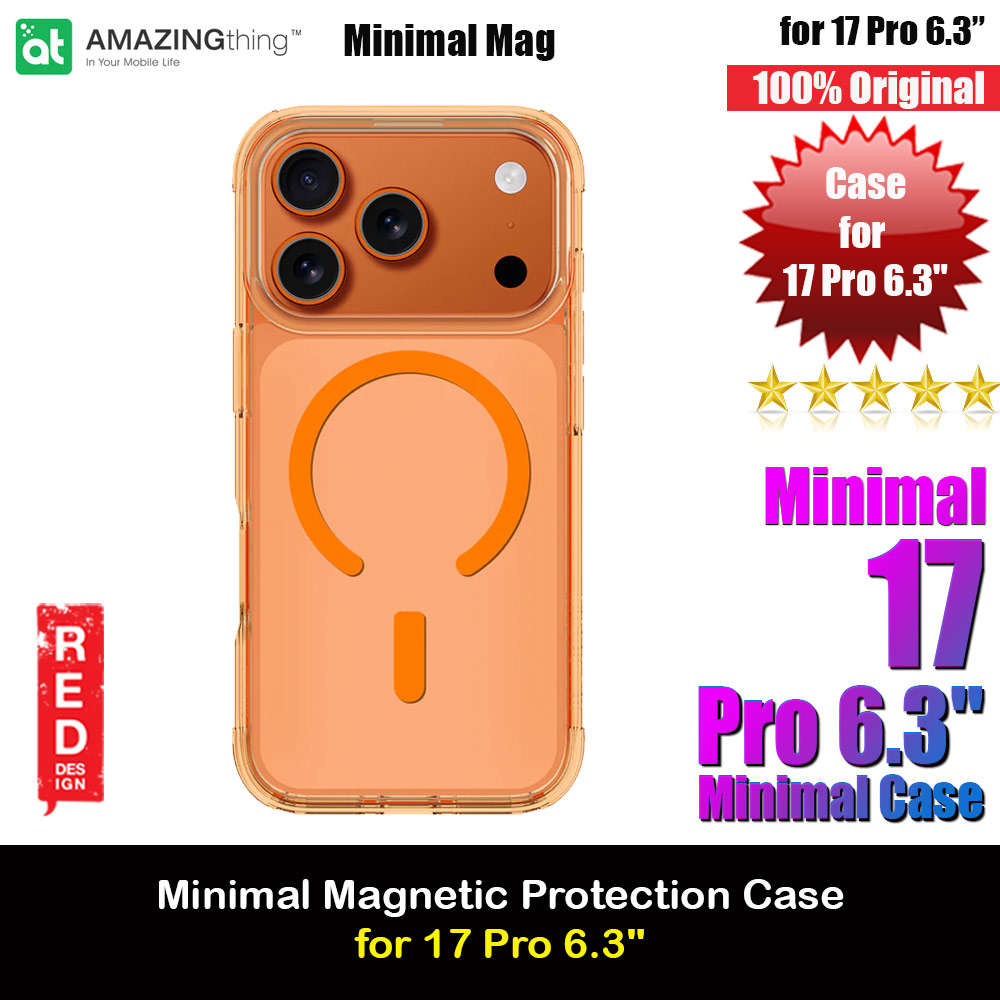 Picture of Amazingthing Minimal Magnetic Slim Protection Case for iPhone 17 Pro 6.3 (Orange) Apple iPhone 17 Pro 6.3- Apple iPhone 17 Pro 6.3 Cases, Apple iPhone 17 Pro 6.3 Covers, iPad Cases and a wide selection of Apple iPhone 17 Pro 6.3 Accessories in Malaysia, Sabah, Sarawak and Singapore 