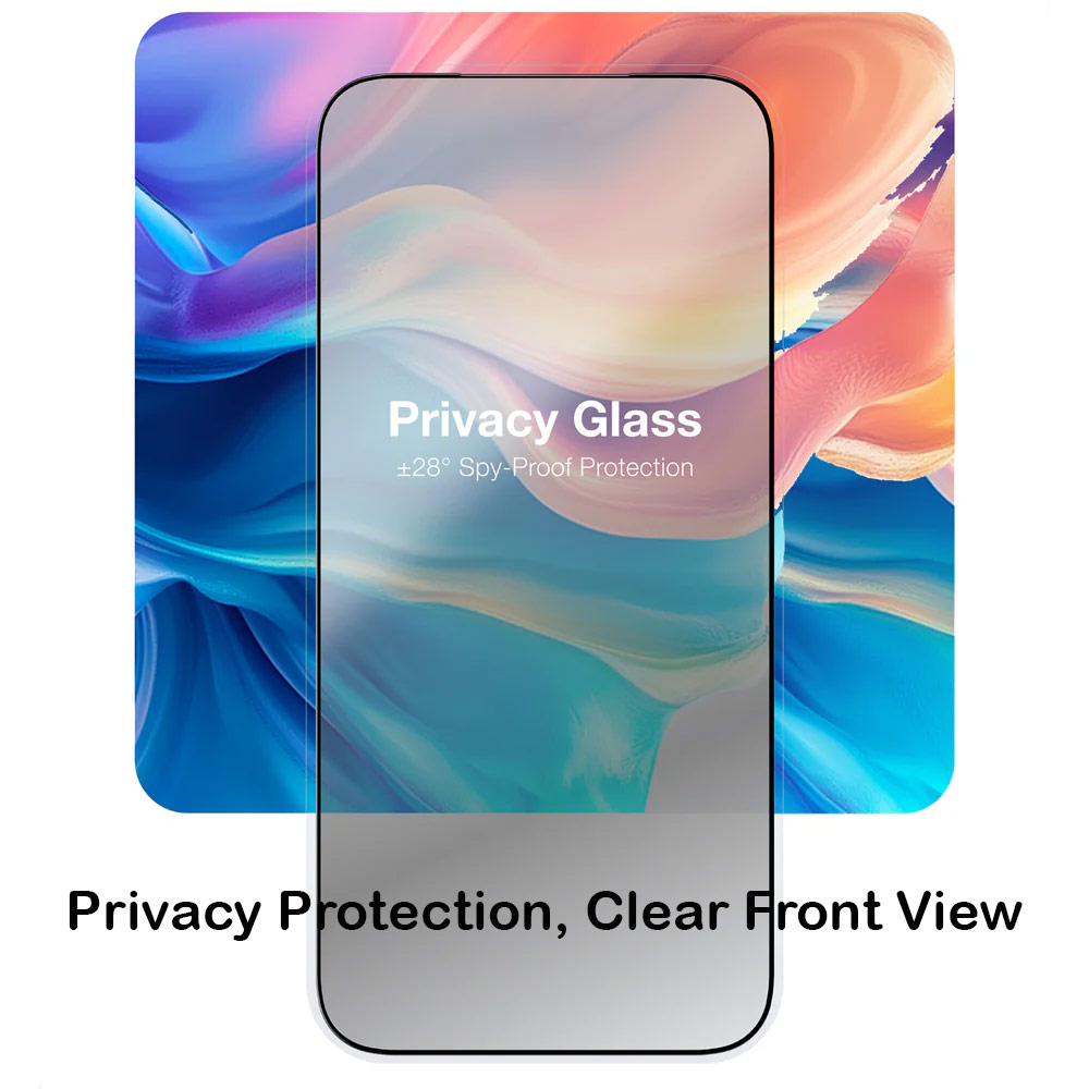 Picture of Apple iPhone Air 6.5  | Amazingthing Radix Privacy Anti View Full Glass 3D Frame Tempered Glass for iPhone 17 Air 6.5 (Privacy)