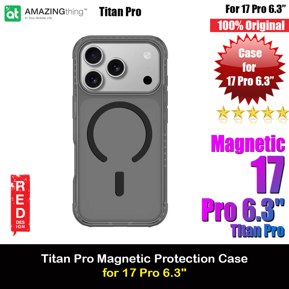 Picture of Amazingthing Titan Pro Magnetic Drop Protection Case for iPhone 17 Pro 6.3 (Black) Apple iPhone 17 Pro 6.3- Apple iPhone 17 Pro 6.3 Cases, Apple iPhone 17 Pro 6.3 Covers, iPad Cases and a wide selection of Apple iPhone 17 Pro 6.3 Accessories in Malaysia, Sabah, Sarawak and Singapore 