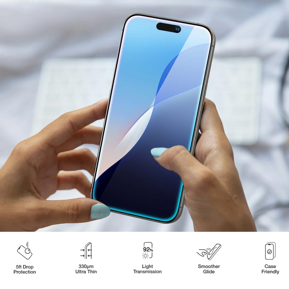 Picture of Apple iPhone 16 6.1 | Amazingthing Radix Supreme Fully Covered Tempered Glass for iPhone 16 6.1 (Ultra Clear)