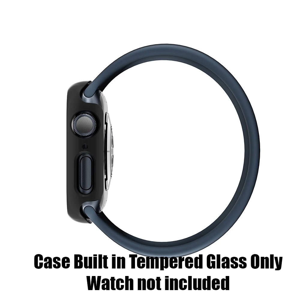 Picture of Apple Watch 41mm Case | Amazingthing Marsix Hybrid Series Case with High Sensitivity Touch 9H Tempered Glass for Apple Watch 41mm (Black)