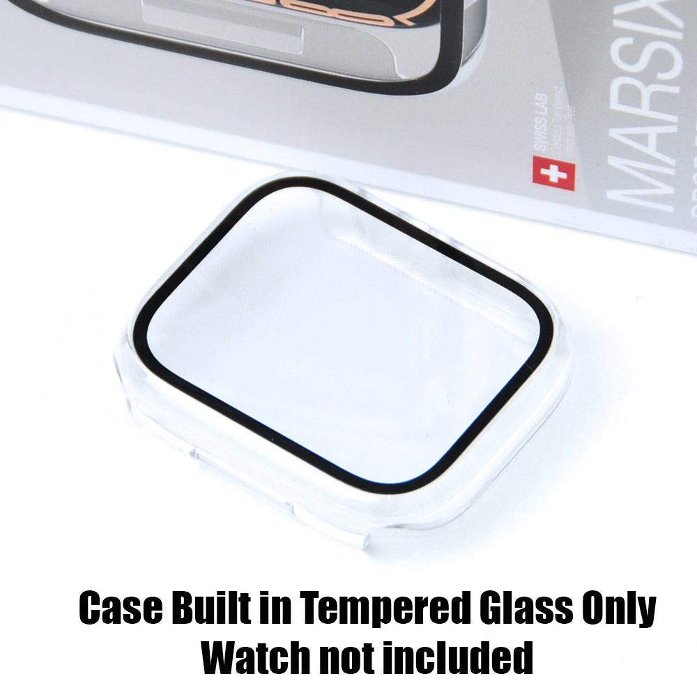 Picture of Apple Watch 41mm Case | Amazingthing Marsix Hybrid Series Case with High Sensitivity Touch 9H Tempered Glass for Apple Watch 41mm (Clear)