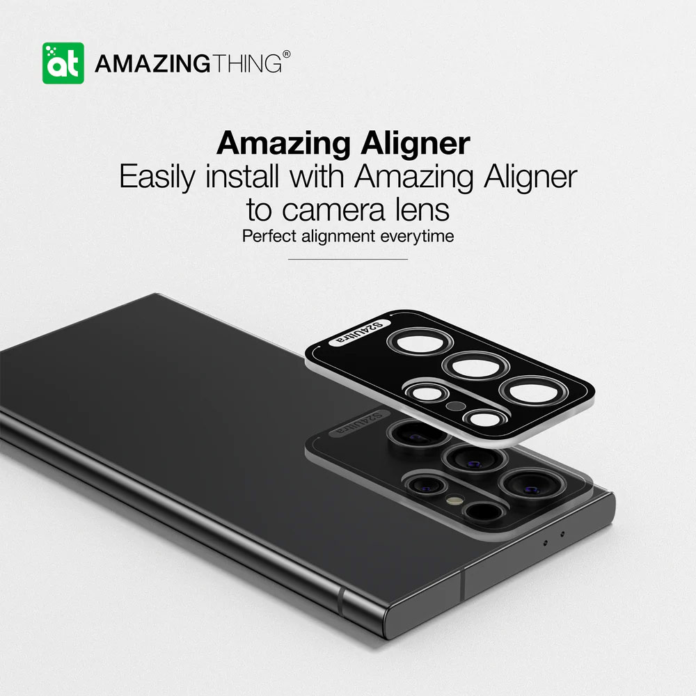 Picture of Samsung Galaxy S24 Ultra | AMAZINGThinng AR Lens Frame Tempered Glass Protector for Galaxy S24 Ultra 6.7 (Black)