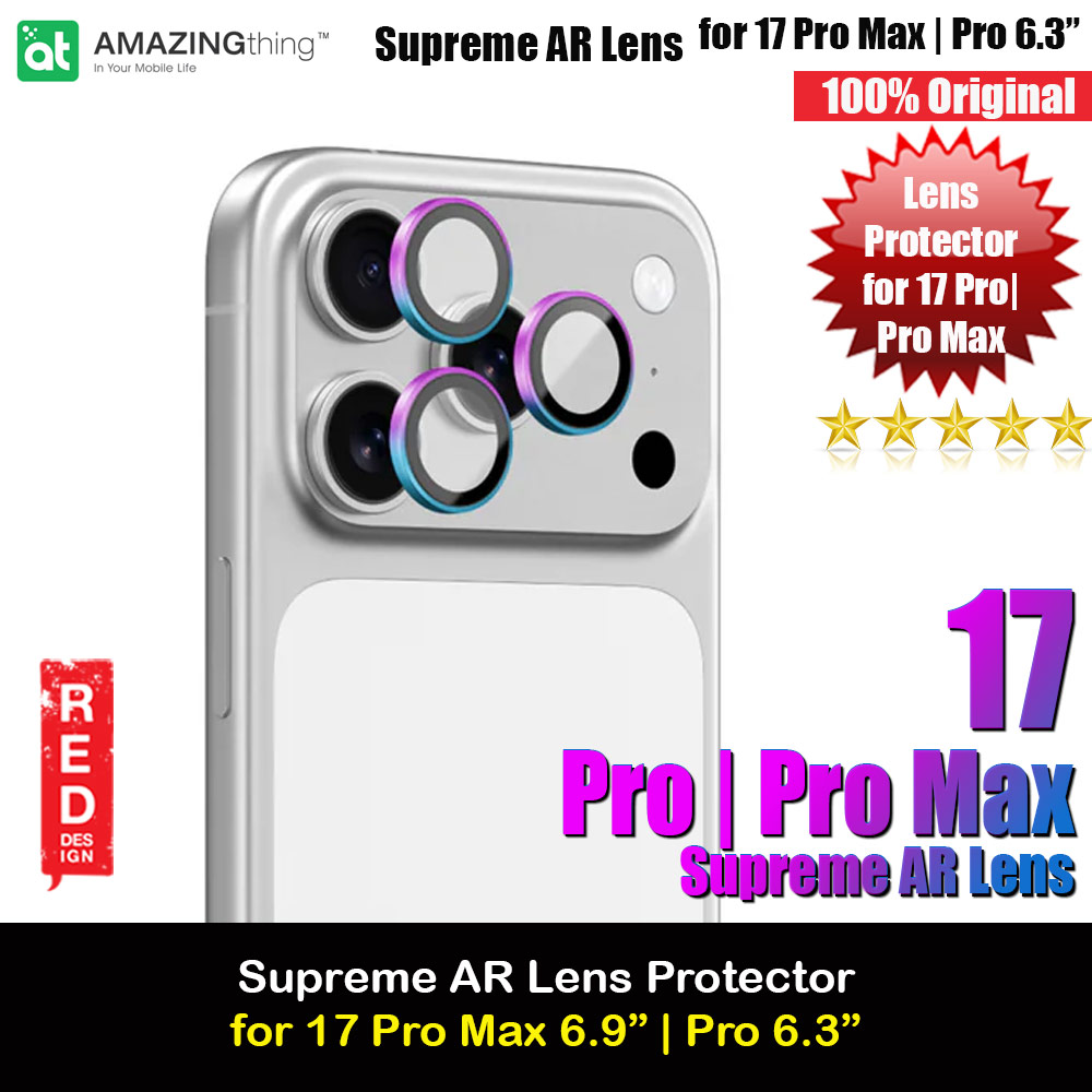 Picture of Amazingthing Supreme AR Lens Glass Aluminum Tempered Glass Lens Protector for iPhone 17 Pro 6.3 iPhone 17 Pro Max 6.9 (3PCS Rainbow) Apple iPhone 17 Pro 6.3- Apple iPhone 17 Pro 6.3 Cases, Apple iPhone 17 Pro 6.3 Covers, iPad Cases and a wide selection of Apple iPhone 17 Pro 6.3 Accessories in Malaysia, Sabah, Sarawak and Singapore 