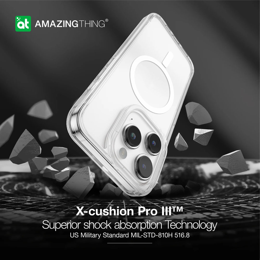 Picture of Apple iPhone 15 Pro Max 6.7 Case | Amazingthing Minimal Magnetic Slim Protection Case for iPhone 15 Pro Max 6.7 (Clear)