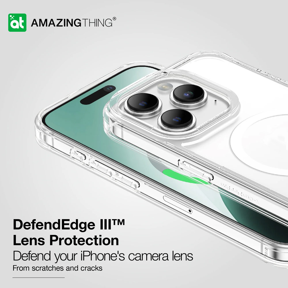 Picture of Apple iPhone 15 Pro Max 6.7 Case | Amazingthing Minimal Magnetic Slim Protection Case for iPhone 15 Pro Max 6.7 (Clear)