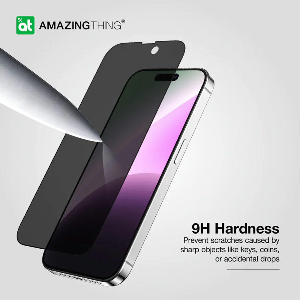 Picture of Apple iPhone 15 Plus 6.7 | Amazingthing Radix Privacy Fully Covered Tempered Glass for iPhone 15 Plus 6.7 (Anti View)