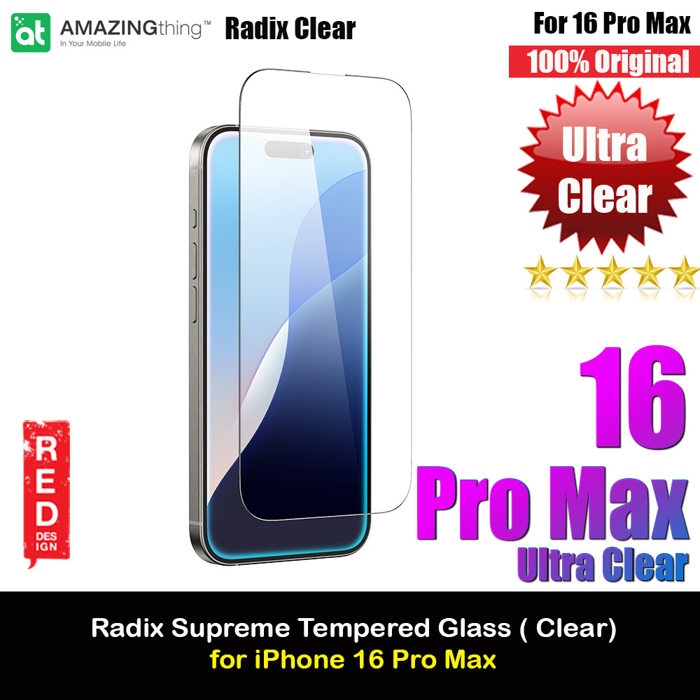 Picture of Amazingthing Radix Supreme Fully Covered Tempered Glass for iPhone 16 Pro Max 6.9 (Ultra Clear) Apple iPhone 16 Pro Max 6.9- Apple iPhone 16 Pro Max 6.9 Cases, Apple iPhone 16 Pro Max 6.9 Covers, iPad Cases and a wide selection of Apple iPhone 16 Pro Max 6.9 Accessories in Malaysia, Sabah, Sarawak and Singapore 
