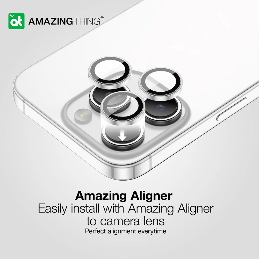 Picture of Apple iPhone 15 Pro 6.1  | Amazingthing Supreme AR Camera Lens Glass Aluminum Frame Defender Tempered Glass Protector for iPhone 15 Pro 6.1 iPhone 15 Pro Max 6.7 (3PCS Gray)