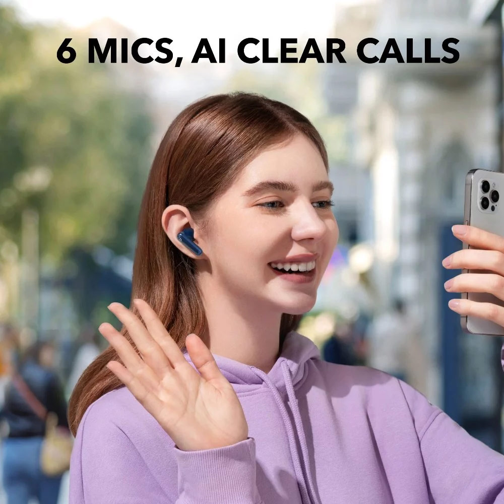 Picture of Anker Soundcore P40i Wireless Earbuds With Noise Cancelling Adaptive Heavy Bass 60H Playtime (Blue)