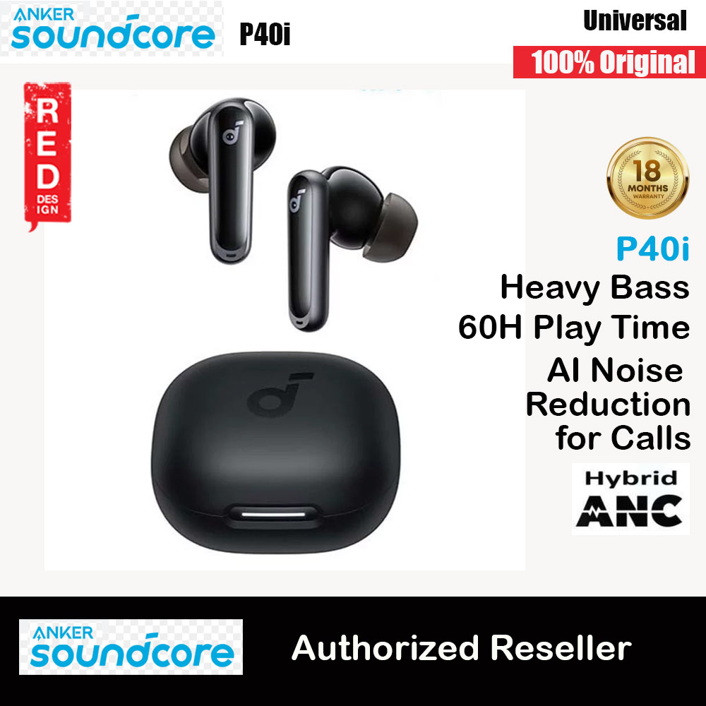 Picture of Anker Soundcore P40i Wireless Earbuds With Noise Cancelling Adaptive Heavy Bass 60H Playtime (Black) Red Design- Red Design Cases, Red Design Covers, iPad Cases and a wide selection of Red Design Accessories in Malaysia, Sabah, Sarawak and Singapore 