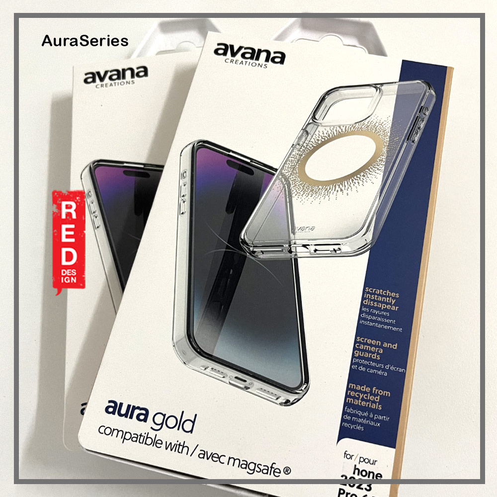 Picture of Apple iPhone 15 Pro Max 6.7 Case | Avana Aura Series Magnetic Drop Protection Transparent Case for Apple iPhone 15 Pro Max 6.7 (Gold)