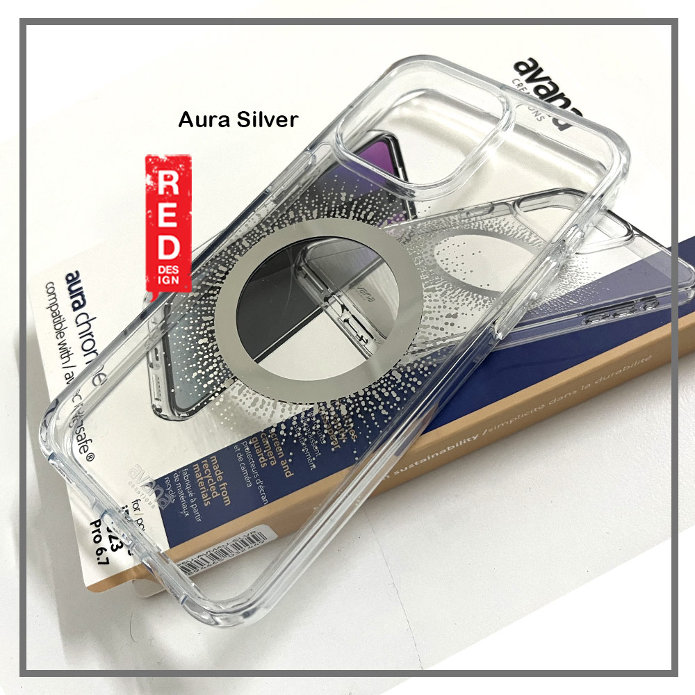 Picture of Apple iPhone 15 Pro 6.1 Case | Avana Aura Series Magnetic Drop Protection Transparent Case for Apple iPhone 15 Pro 6.1 (Silver)