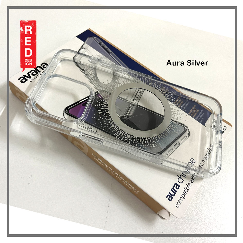 Picture of Apple iPhone 15 Pro 6.1 Case | Avana Aura Series Magnetic Drop Protection Transparent Case for Apple iPhone 15 Pro 6.1 (Silver)