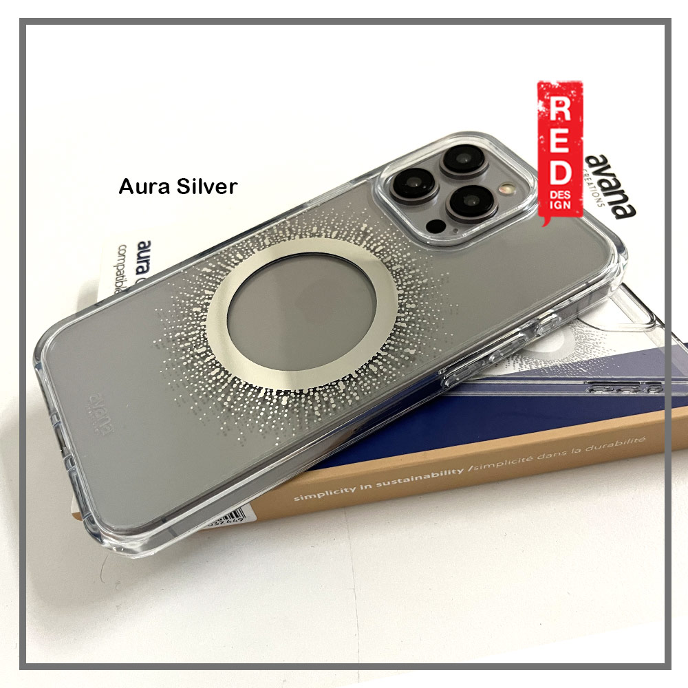 Picture of Apple iPhone 15 Pro 6.1 Case | Avana Aura Series Magnetic Drop Protection Transparent Case for Apple iPhone 15 Pro 6.1 (Silver)