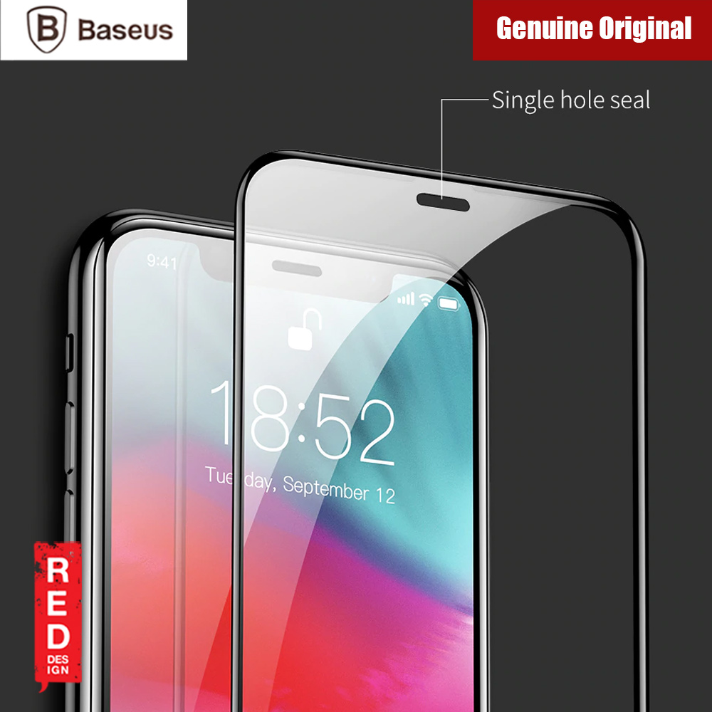 Picture of Apple iPhone XS | Baseus 3D Full Coverage Tempered Glass for Apple iPhone XS iPhone X iPhone 11 Pro 5.8" (Black)