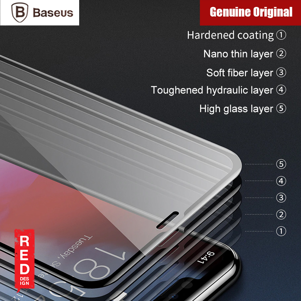 Picture of Apple iPhone XS | Baseus 3D Full Coverage Tempered Glass for Apple iPhone XS iPhone X iPhone 11 Pro 5.8" (Black)