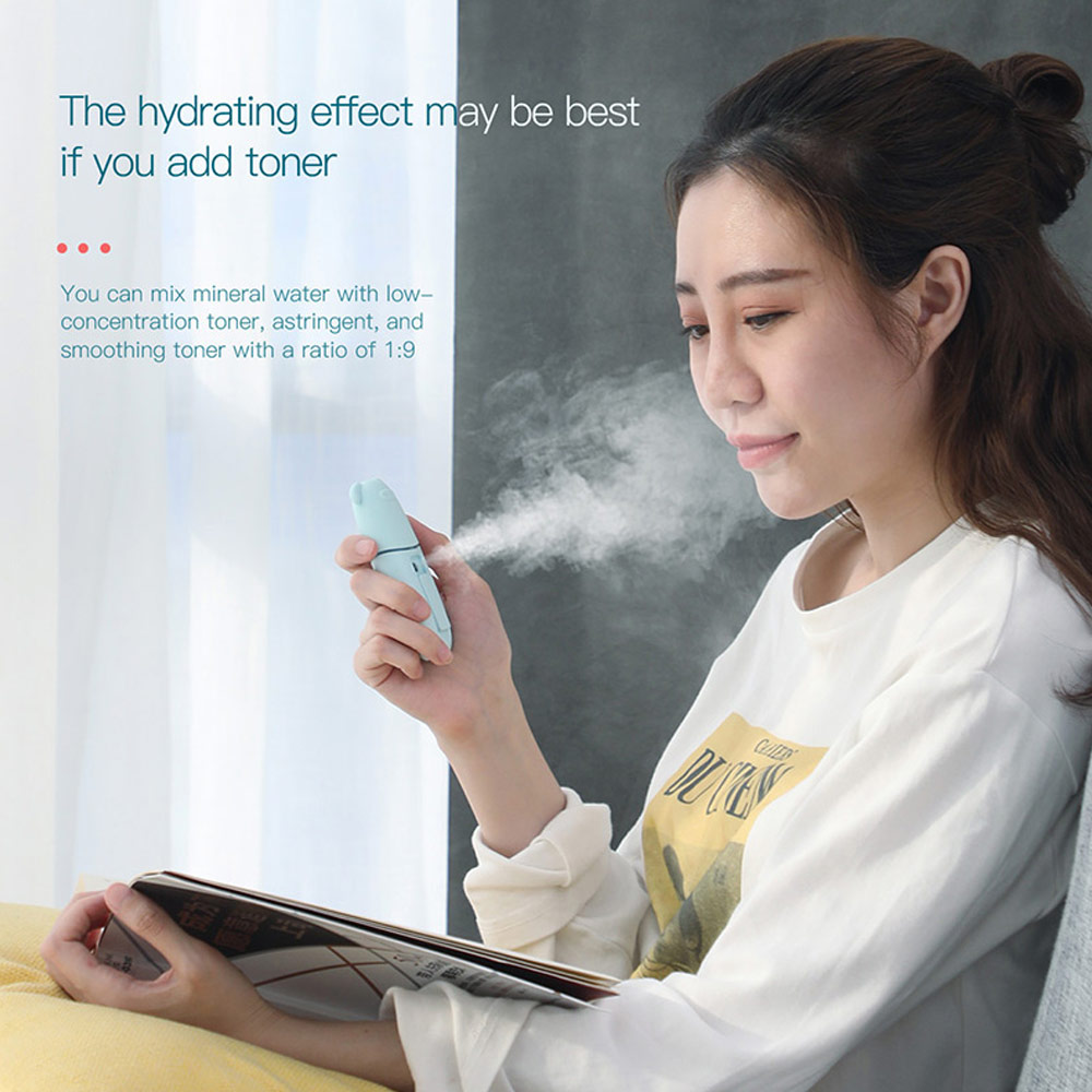 Picture of Baseus USB Humidifier Nano Mist Sprayer Facial Steamer Rejuvenating Skin Moisturizing Haydrate Sprayer 15ml (Cyan)