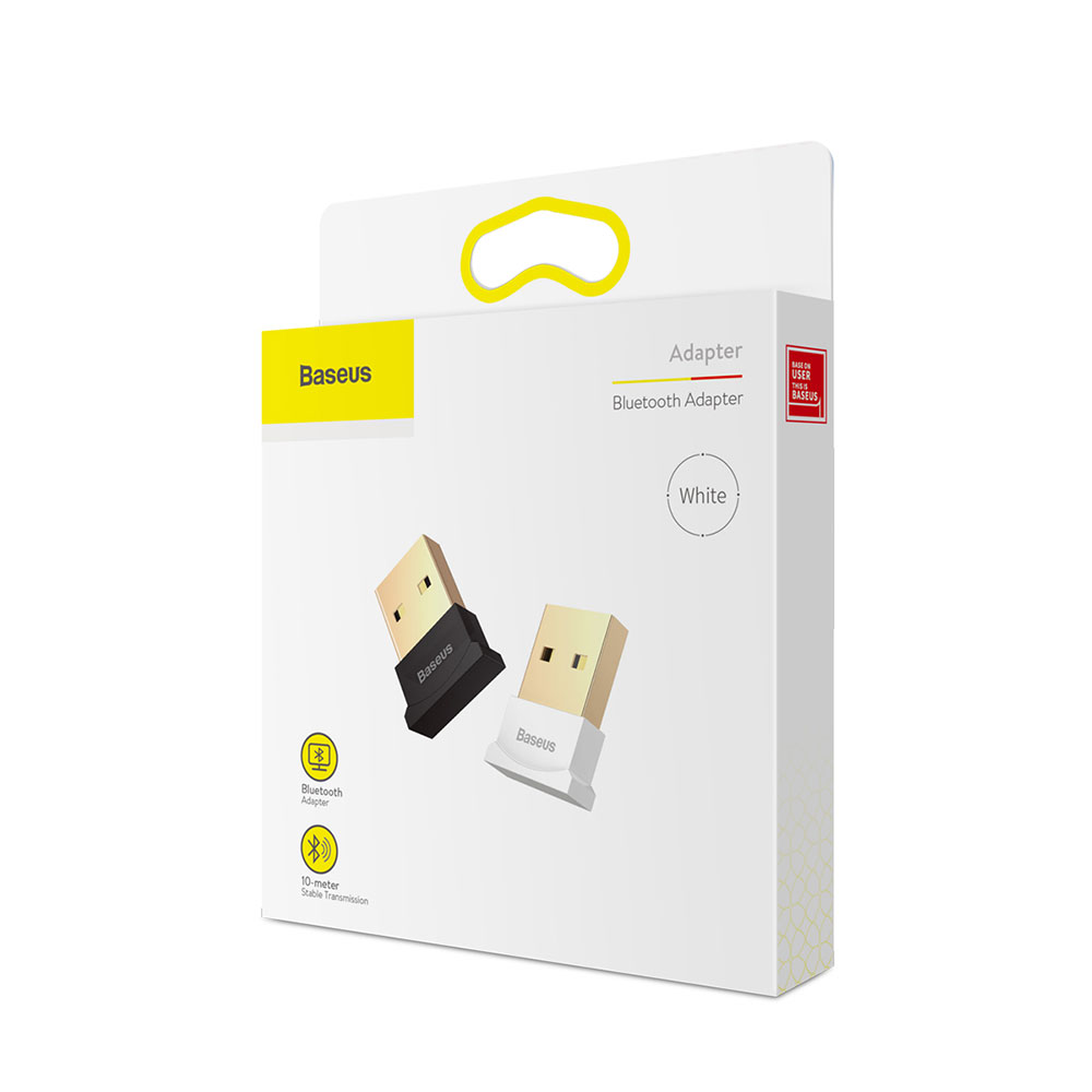 Picture of Baseus USB Bluetooth 4.0 Adapter External Bluetooth Adapter Compatible with Window for connect bluetooth headsets earphone speakers mouse keyboards mobile phones tablets gamepads (White)