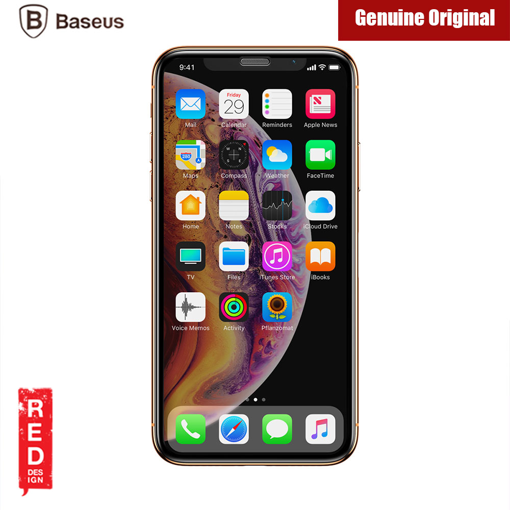 Picture of Apple iPhone XS | Baseus 3D Full Coverage Tempered Glass for Apple iPhone XS iPhone X iPhone 11 Pro 5.8" with Cellular Dust Prevention (Black)