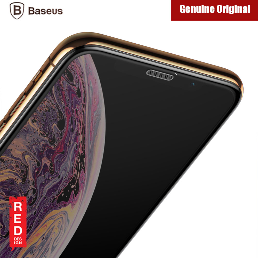 Picture of Apple iPhone XS | Baseus 3D Full Coverage Tempered Glass for Apple iPhone XS iPhone X iPhone 11 Pro 5.8" with Cellular Dust Prevention (Black)