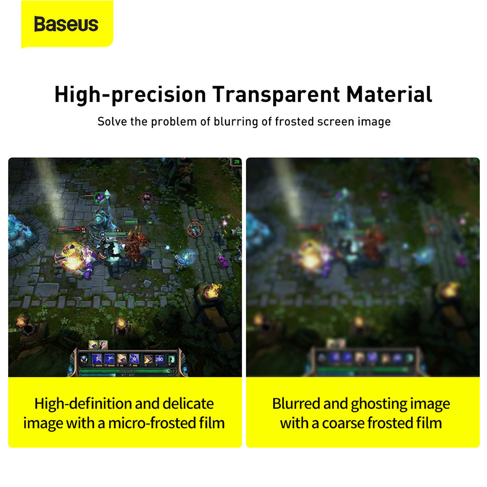 Picture of Apple iPhone 12 Pro Max 6.7 | Baseus 0.25mm Frosted Gaming Gamer Full Screen Anti Finger Print Tempered Glass for iPhone 12 Pro Max 6.7 (Matte 2pcs Pack)