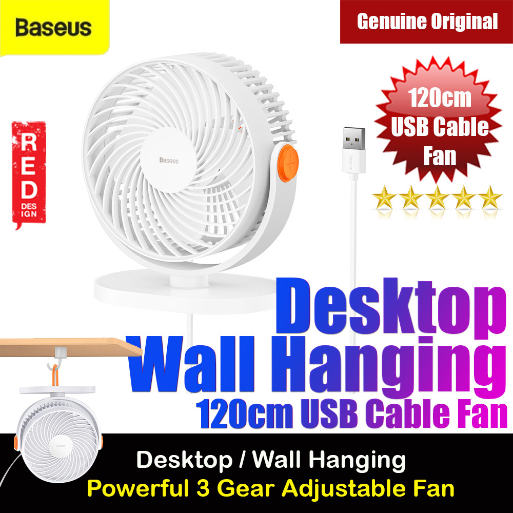 Picture of Baseus USB Mini Desktop Fan Home Office Wall Hanging Gift Idea Portable Fans (White) Red Design- Red Design Cases, Red Design Covers, iPad Cases and a wide selection of Red Design Accessories in Malaysia, Sabah, Sarawak and Singapore 